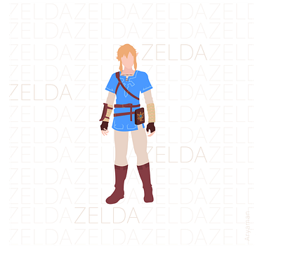 Zelda 2d character character design design graphic design illustration illustrator link zelda