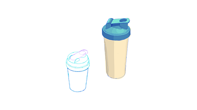 3d protein shaker on a map / health wellness section 3d adobe illustrator design graphic design hand drawn illustration interaction design interface interface design map interface ui ux vector visual design wacom intuos wacom tablet