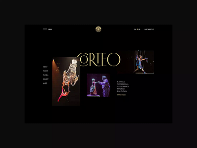 Cirque du Soleil. Corteo animation app branding design minimal photoshop typography ui ux web website