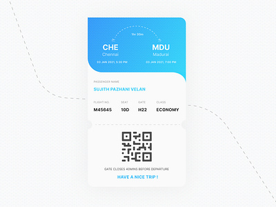 Boarding Pass - Daily UI Day 024 app app design boarding pass booking app dailyui design flight app flight booking flight search logo minimal ticket ticket app ticket booking ui ui ux uidesign ux