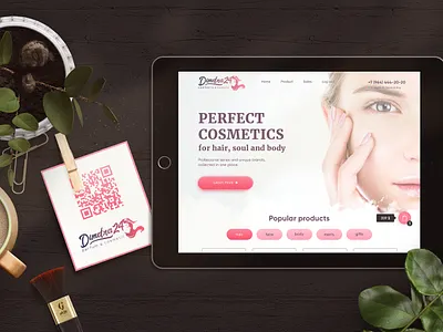 Landing Cosmetic parfume design landing landing page landingpage logo logodesign site ui ux web