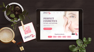 Landing Cosmetic parfume design landing landing page landingpage logo logodesign site ui ux web