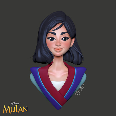 mulan 3d 3d art 3d artist 3d designer bahrain disney disney princess graphic designer mulan riyah baylon walt disney zbrush zbrush pixlogic