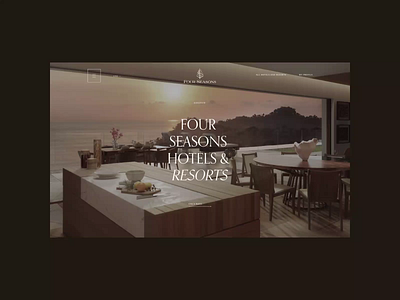 Four Seasons. Main page animation app branding design minimal photoshop typography ui ux web website