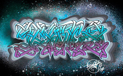 Shoker graffiti wild style artwork design graffiti graffiti digital illustration lettering line style mural sketch typography