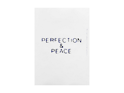 Perfection & Peace graphic design illustration lettering typography visual design