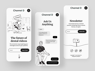 Channel D Mobile app app design dental dental care dental clinic design design art development home page illustration ios mobile mobile app mobile interface mobile ui shakuro ui user interface ux