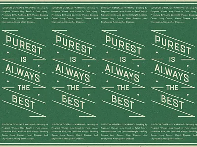 Purest Is Always Best badge branding design packaging pattern retro tabacco type typography vector vintage