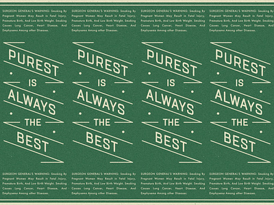 Purest Is Always Best badge branding design packaging pattern retro tabacco type typography vector vintage