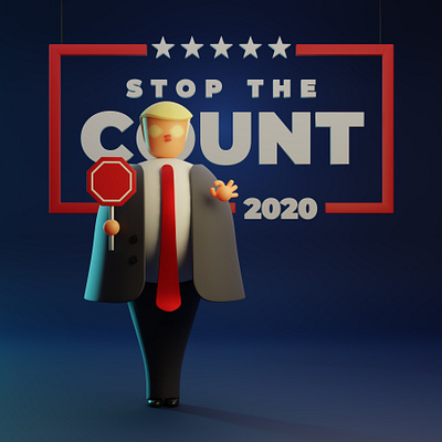 Somebody had to stop the c*unt 2020 3d 3d art 3d artist america blender blender3d character donaldtrump election illustration trump usa