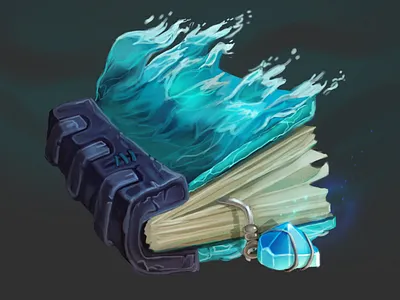 sea book digital painting game art game artist game dev icon illustration