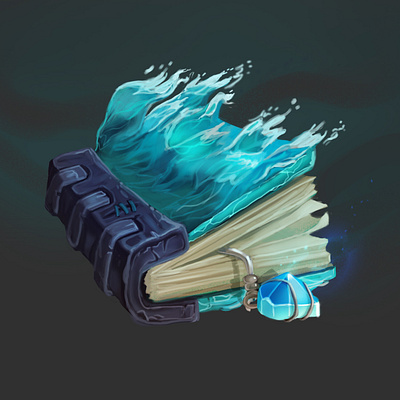 sea book digital painting game art game artist game dev icon illustration