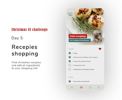 Recepies and shopping list app adobe xd adobexd app application application ui challenge cooking interface list shopping ui ui challenge uiux ux