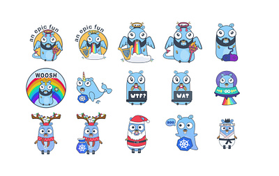 Golang gopher pogramming sticker pack cloud developer devops engineer gift go go developer go language golang golang developer gopher logo mascot opensource programmer programming software sticker t shirt webdev