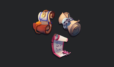 scrolls 02 digital painting game art game artist game dev game icons icon
