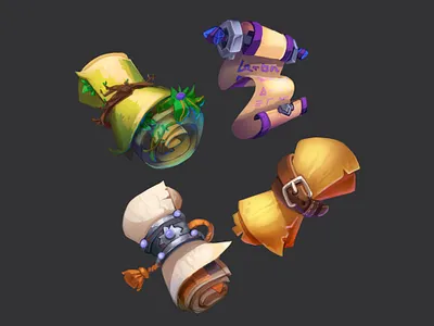 scrolls 01 digital painting game art game artist game dev game icons icon