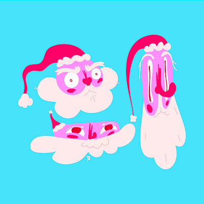 Santaz character design christmas illustration procreate santa xmas