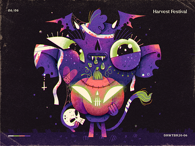 Drawtober 2020 | Prompt 06 — Harvest Festival art artwork bandage character character design creepy demon drawlloween drawtober halloween handmade harvest harvest festival illustration inktober pumpkin scary spooky