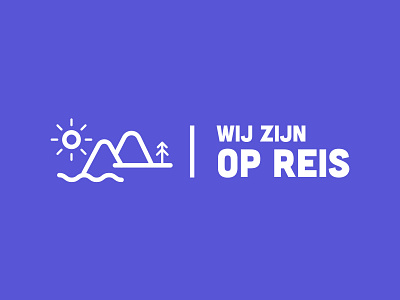 Wij Zijn Op Reis Logo branding lineart logo logo design branding logotype travel vector