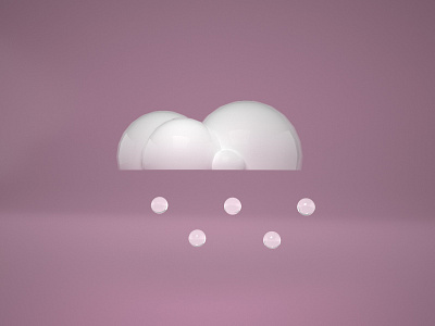 Weather 3D Icon 3d 3d animation 3d art 3d artist 3d icon 3d icons cinema4d cloud icon pink snow weather