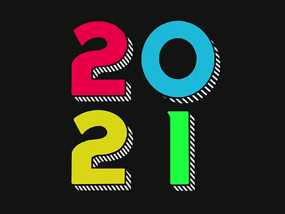 Day 37: 100 Days of Hand Lettering 100dayproject 2021 blue design green hand lettering illustration ipad lettering new year newyears process procreate red type typography video yellow