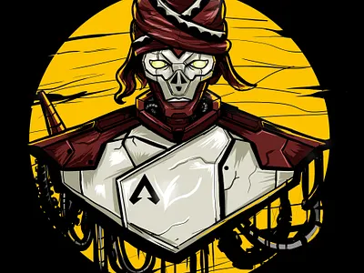 REVENANT BLANGKON FANART apex legends fanart illustration javanese mecha redesign robot skull