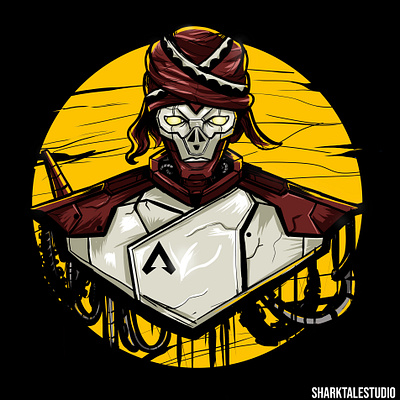REVENANT BLANGKON FANART apex legends fanart illustration javanese mecha redesign robot skull
