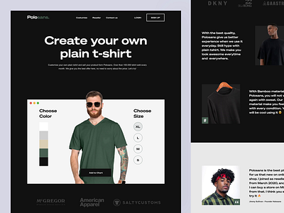 Polosans Landing Page Exploration animation animation design apparel bootstrap clean custom dark ui fashion homepage landing page landingpage motion parallax startup tshirt ui website website concept website design websites