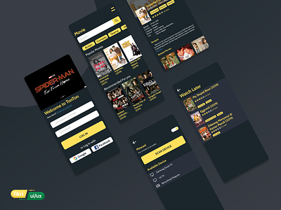 Movie Streaming Application cinema creative dailyui design film ios miracast mobile app design movie movie app movie streaming stream streaming uiuxdesign userinterface uxdesign watch