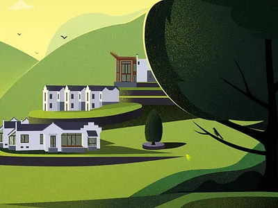 Huangshan scenic illustration ui