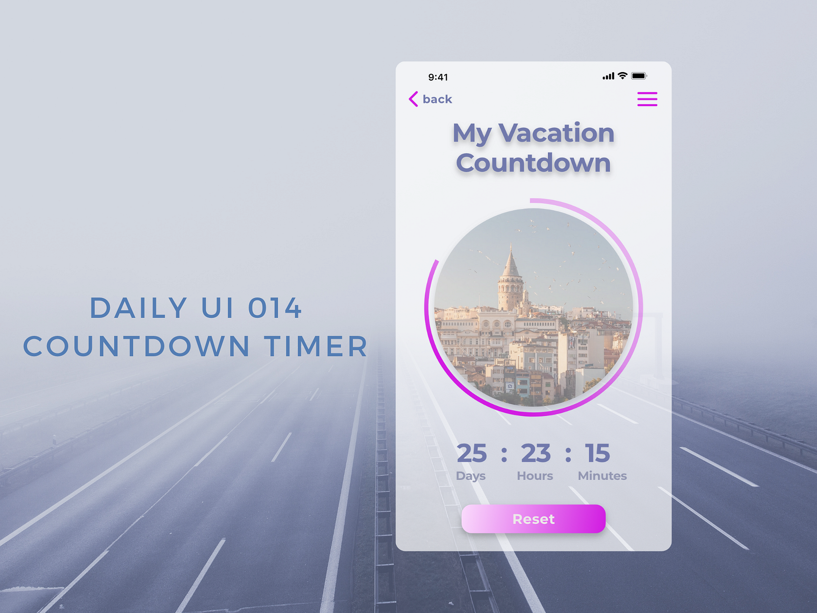 Daily UI 014 countdown timer by Nicole on Dribbble