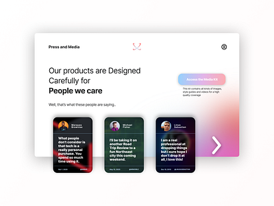 Press Page #DailyUI #051 051 branding clean daily ui dailyui dailyui051 dailyuichallenge design figma figmadesign linus tech tips media kit media page minimalism mrmobile press page simple ui webpage