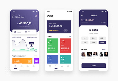 Bank App android taxi app app design apple application clean design illustration ios app login screen signup splash screen