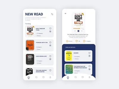 Audio book App application audiobook book app daily ui design ios mobile app ui uiux uiuxdesign webdesign webui