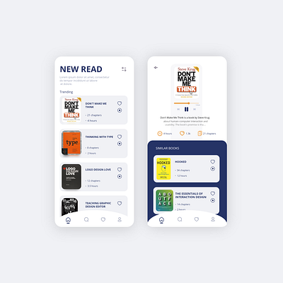 Audio book App application audiobook book app daily ui design ios mobile app ui uiux uiuxdesign webdesign webui