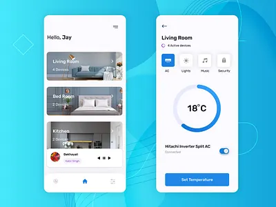 Smart Home App app development appdesign appdevelopers b2cinfosolutions covid19 creative design energysaving smarthome ui ux
