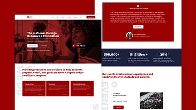 The National College Resources Foundation design minimal ui ux web website