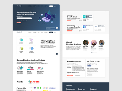 Dicoding Landing Page Redesign branding design figma ui uidesign uiux ux web webdesign