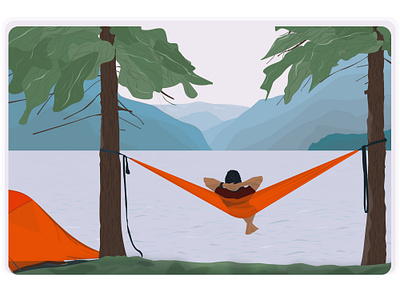 holiday beginner holiday illustration lake pen tool pentool relaxing