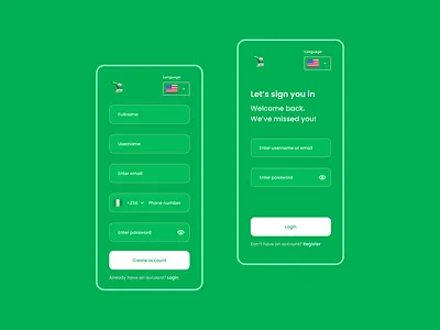 Ecommerce Login aesthetic buy colorful ecommerce language productdesign signup ui uiux