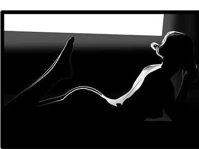 Silhouette black and white body bodyart design flat illustration typography vector woman