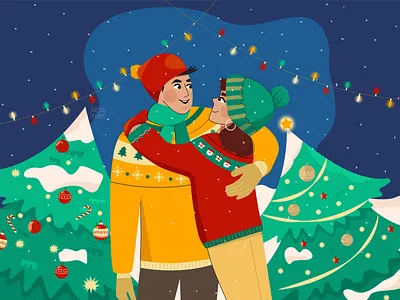 LET IT SNOW 2d 2d art art artwork character characterdesign christmas christmas design christmas tree cold design flat illustration illustrator love lovers snow sweater vector winter