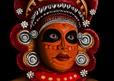 Theyyam digitalart digitalpainting illustration kerala theyyam