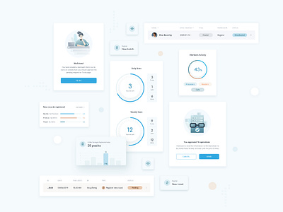 UI Elements (Coffee Supply Chain online system) components dashboad elements illustration ui vector