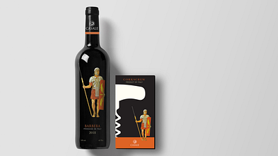 Barbera wine and corkscrew packaging branding illustrator packaging design photoshop