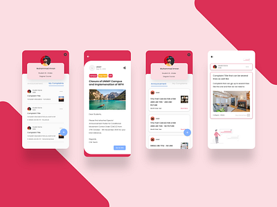 University Announcement App adobexd announcement app complaints red school student university