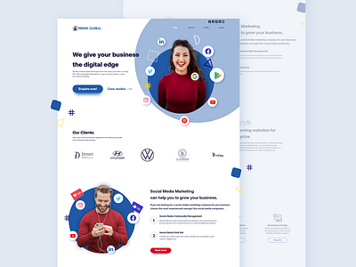 Trionix Global landing page redesign. agency website dailyui designagency marketing marketing agency marketing campaign marketing site minimal minimalist redesign social media agency socialmedia user experience userinterface uxui webdesign website design