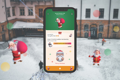 Gift of Secret Santa on Christmas app app design design figma mobile app mobile ui mobile uiux ui uidesign uiux