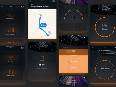 Smart Car Key UI Design app car design key ui ux