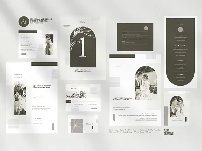 Minimal Wedding Suite | Andria anniversary card classy invitation diy elegant elegant invitation feminine feminine invitation floral invitation invitation invitations invite minimal minimal invitation modern simple invitation wedding card wedding invitation wedding invite wedding planner